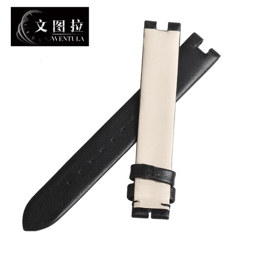 
Ventura Suitable for Guchi YA14140 strap for women GC Guchi watch strap notch black white background thin plain leather without metal buckle 14mm