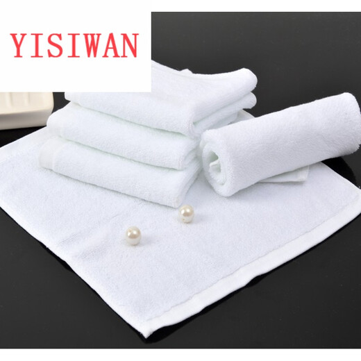 White small square towel cotton towel restaurant hand rag hotel hotel KTV beauty salon soft and absorbent 60g 32 shares 30*30 30x30cm