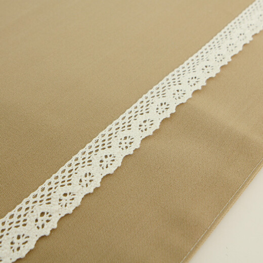 Jinse Huanian style solid color table flag European style fabric lace dining table strip cover tea table flag tea table mat plain color 35*240cm