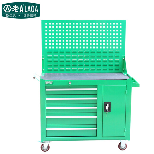 LAOA (LAOA) heavy duty tool cabinet with hanging plate mobile auto repair tool cart workshop tool cabinet tool cart five layers with hanging plate green LA115202