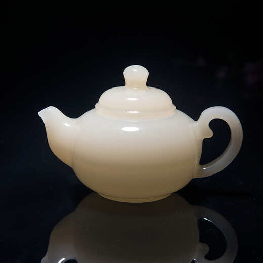 Tianxia Yujia Jade Xiaoyao Pot and Wine Glass Set White Wine Pot and White Wine Cup Crafts Ornaments Customer Gift Gift Box Xiaoyao Pot + Four Wine Tasting Glasses Set