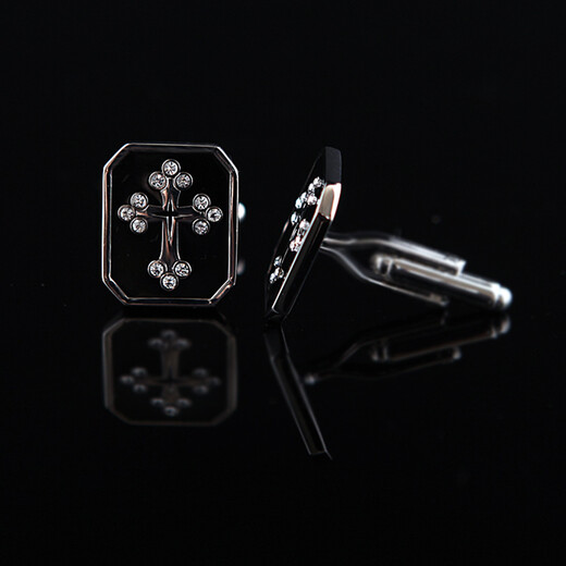 KFLK black devotional cross men's cufflinks, cuff nails, French shirt buttons, metal cuff nails, shirt buttons K278