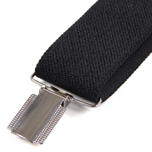 Ifsong Herrenhosen formelle Verschleiß elastischer Hosentender -Gurt -Schultergurt schwarz 3,5 cmx Typ Herrengurt Clip Schwarz Sus076a