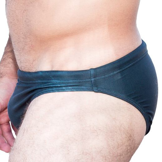 TADDLEE 游泳裤三角男士 低腰性感速干男泡温泉泳裤泳衣本地仓大码专业成人迷彩泳裤 XF126深蓝色 S【155-185cm 45-60kg】