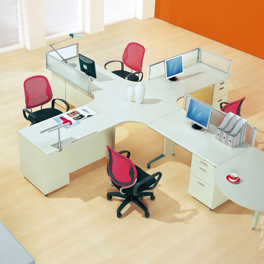 Zhendan AURORA Office Desk SD-BX147F Working Position Steel Table Flat Table Off-white (side cabinet not included)