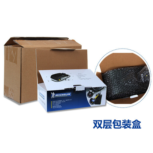 
Michelin foot-pedal inflatable pump digital night vision tire pressure gauge tire inflatable pump for automobile, motorcycle, bicycle 12209 twin cylinder inflatable pump