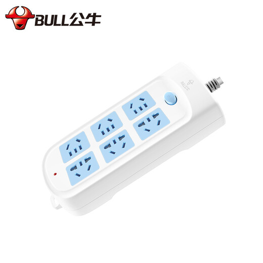 Bull (BULL) Overpower Overload Protection New National Standard/Plug Board/Plug Board/Plug Board/Plug Board/Plug Board/Plug Board GN-603 6-bit total control total length 1.8 meters