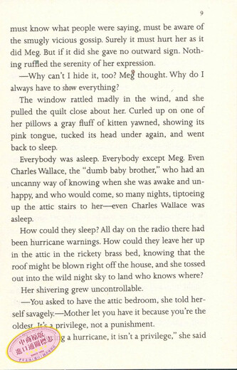 A Wrinkle In Time时间的皱纹 梅格时空大冒险英文原版小说 时间的皱折