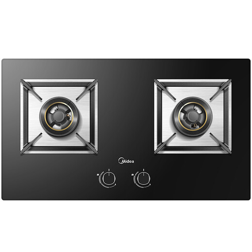 Midea tempered glass gas cooker, high power, first-class energy efficiency, double-burner embedded gas cooker (natural gas) JZT-Q370B