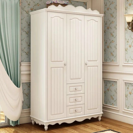 94027 wardrobe romantic Korean four-door wardrobe bedroom princess room wardrobe storage cabinet storage cabinet 1.76 meters