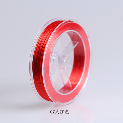 Diling imported elastic thread bracelet, rubber band bracelet, elastic thread beeswax jewelry beaded rope bracelet thread 07 big red