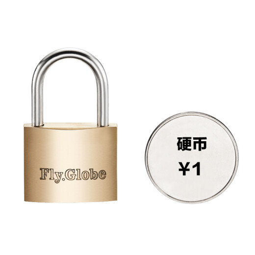 Fly.Globe copper padlock mini luggage small lock drawer lock cabinet lock 25mm