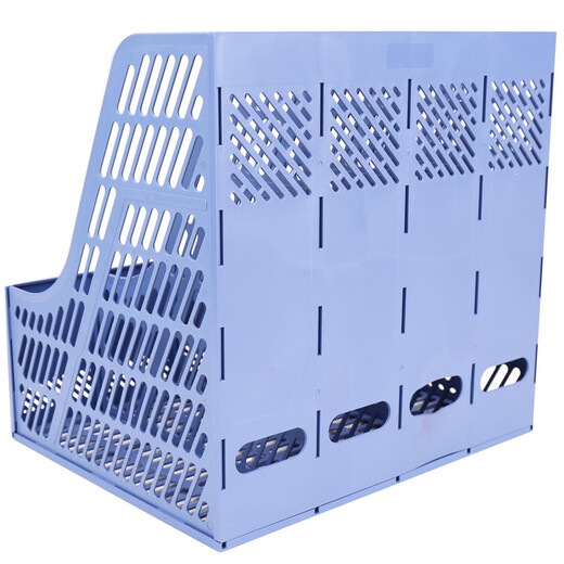 Deli-Vierspaltdatei Korb/Datei Frame Datei Rack Office Supplies Speicherbox 9848z Blau