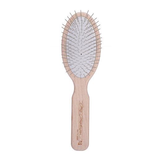Chris Christensen imported from the United States for pet grooming, general purpose combing and hair protection for cats and dogs, wooden handle comb, suitable for long-haired dogs and cats, 27mm round handle comb
