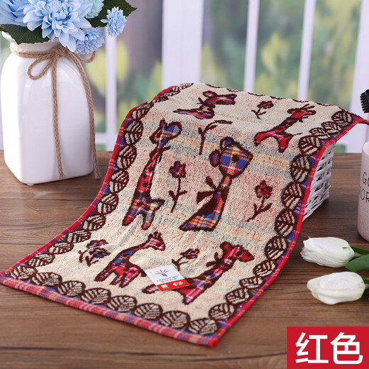 Gold number pure cotton cartoon deer children's face towel bath towel women's travel towel soft absorbent dark household face towel small towel green