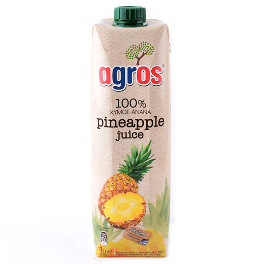 Agros imported from Greece fruit juice drink family size pineapple juice 1L