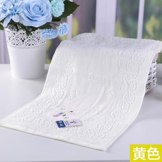 Gold number pure cotton cartoon little rocket children's face wash towel cartoon cut velvet kindergarten face wash towel children's sweat towel soft and water-absorbent 52*27CM 48g blue