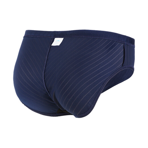 YINGFA YINGFA Men's professional swimming trunks for adults and children training competition drag-reducing pit strip fabric 9202 dark blue 2XL