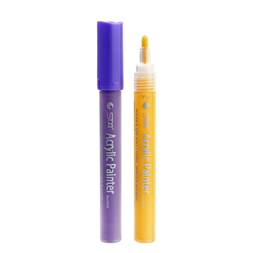 
StaA 1000 acrylic marker waterproof single DIY color set hand-painted clothes mobile phone case color doodle pen color notepad marker painted pen 1000 new R826 aster color