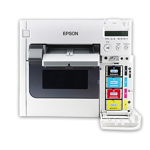 爱普生EPSON爱普生TM-C3520彩色标签打印机不干胶条码二维码食品药品商标产品铭牌化工行业生物制药 TM-C3520标配1套原装4色墨盒