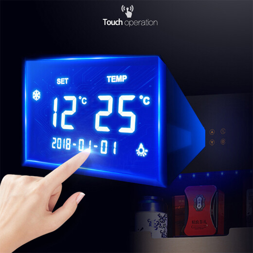 Odino National Warranty Export Quality Odino Red Wine Cabinet Compressor Refrigeration Constant Temperature Wine Cabinet Wine and Foreign Wine Cabinet Refrigerator Fresh Cabinet Black Pearlescent-Full Version 208L