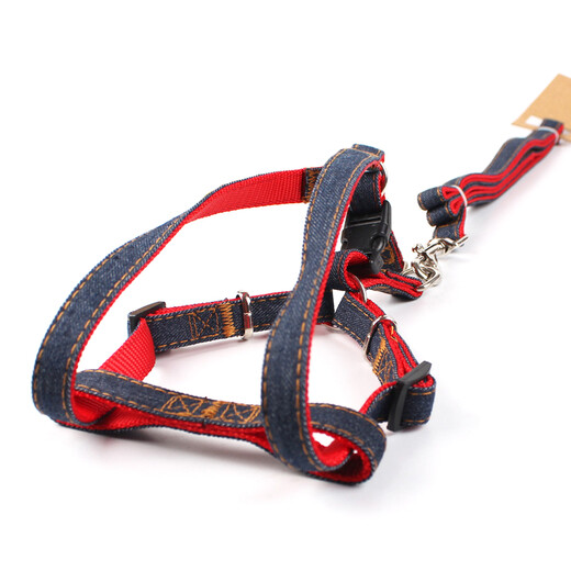 Kangbeni dog leash, dog leash, medium and large dog harness, dog leash, golden brimming, Husky dog walking rope, pet supplies, denim medium size/recommendation 15-30Jin Jin equals within 0.5kg