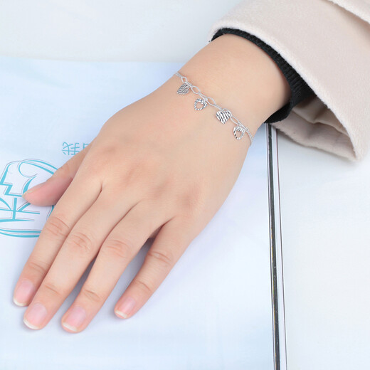 Ya Ning Jewelry, 950 platinum platinum bracelet, Lianlian style ladies bracelet, fashion jewelry with national inspection certificate, gift for girlfriend, ready stock