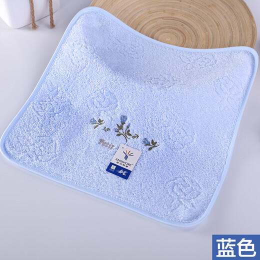 Gold size pure cotton embroidered household small square towel for couples, small face towel for children and ladies, square towel, large square towel, soft, absorbent, thick and durable 33*33CM yellow