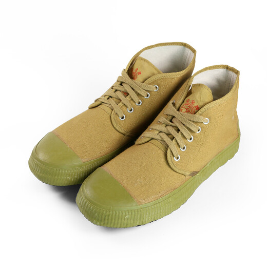 Safety brand (AN QUAN PAI) insulated shoes 5KV electrician shoes Labor protection work breathable canvas liberating shoes Z005 Military green high-top men and women 42