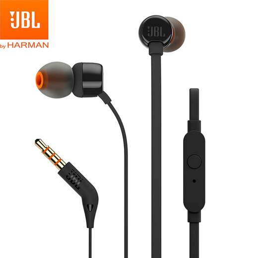 JBLT110 wired headset stereo in-ear headset computer game sports headset suitable for 3.5mm interface equipment black