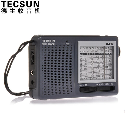 Tecsun R9012 Radio Full Band Pointer Portable Elderly Broadcasting Semiconductor English CET-4-6 College Entrance Examination Listening Test Radio Iron Gray