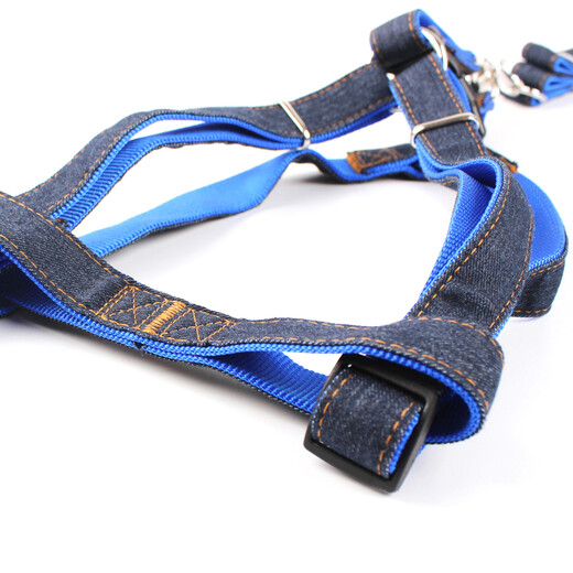 Kangbeni dog leash, dog leash, medium and large dog harness, dog leash, golden brimming, Husky dog walking rope, pet supplies, denim medium size/recommendation 15-30Jin Jin equals within 0.5kg