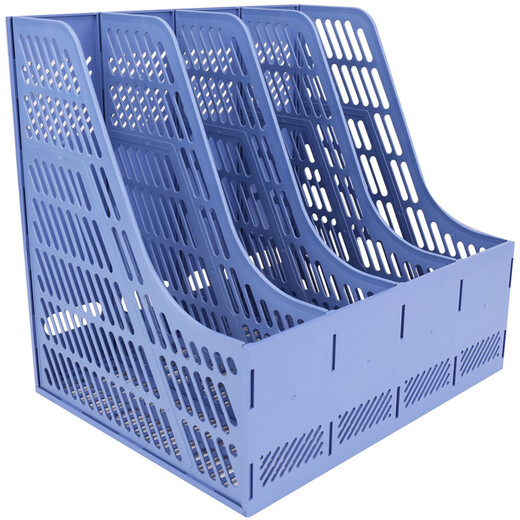 Deli-Vierspaltdatei Korb/Datei Frame Datei Rack Office Supplies Speicherbox 9848z Blau
