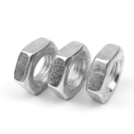 Jishuo GB6172/GB54 galvanized thin nut M6-M30 flat nut Hexagonal thin nut Galvanized nut Hexagonal nut M22[5 pieces]