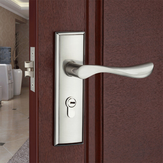 Yuhuaze classic brushed steel single tongue indoor door lock universal bathroom kitchen handle lock single door lock