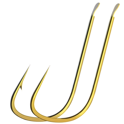 Yingke Fish Hooks Bulk 50 Gold Sleeve Fish Hooks Bulk Thin Strips Long-Handed Crucian Carp Sleeve Hooks Boxed Wild Fishing Fishing Thorns and No Thorns Boxed (50 pieces) Thorns 4#