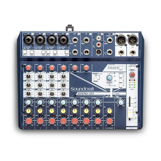 Soundcraft NotePad series professional mixer live broadcast conference reverb effect mixer stage performance recording sound card NotePad-12FX