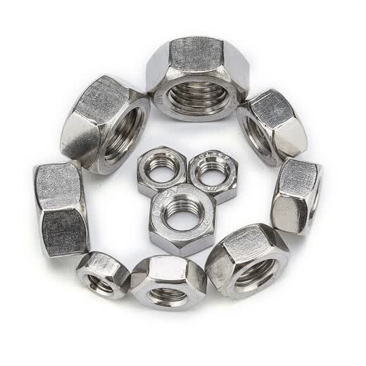 Jinggong 304 stainless steel hexagonal nut stainless steel nut hexagonal screw nut nut DIN934 M16 (2 pieces)