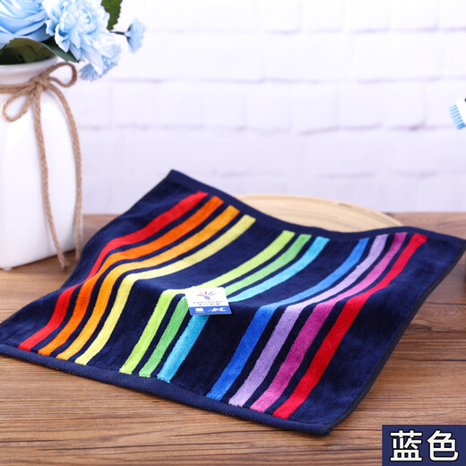Gold size pure cotton men's business color striped face wash towel, cut velvet style, couple's household adult and children's face wash towel, sweat-proof towel, soft, water-absorbent, thick and durable 36*36CM Brown