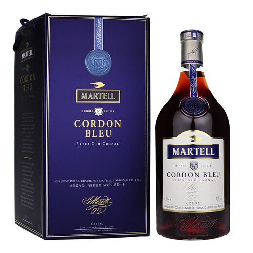 马爹利蓝带4500mL MARTELL干邑白兰地 原装进口 法国洋酒 大瓶装 高华仕 蓝带含摇架 4500mL 1瓶