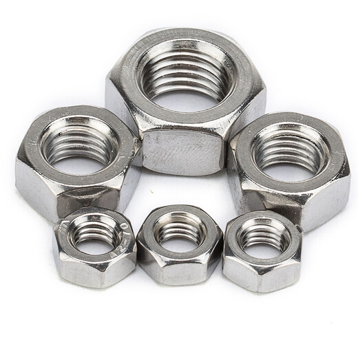 Jinggong 304 stainless steel hexagonal nut stainless steel nut hexagonal screw nut nut DIN934 M16 (2 pieces)