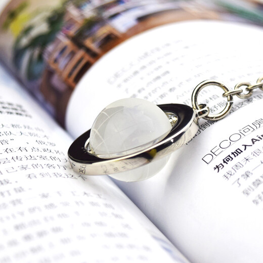Philippi Alemania Philippi Philippi Zircon Transparent Earth Keychain Rotatable Creative Car Key Pendence