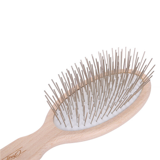 Chris Christensen imported from the United States for pet grooming, general purpose combing and hair protection for cats and dogs, wooden handle comb, suitable for long-haired dogs and cats, 27mm round handle comb