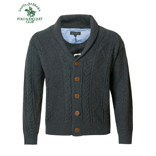 St. Paul 100% Strickjacke, Herren -Casual -Sweater -Jacke, Pullover, Herbst- und Winter -Herrenkleidung, grau Y7 170/105