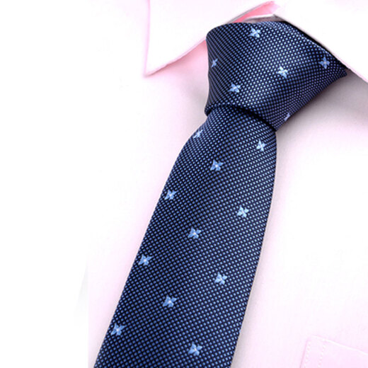 GLO-STORY hand tie 6cm men's business formal wear Korean style trendy versatile tie gift box MLD824056 royal blue