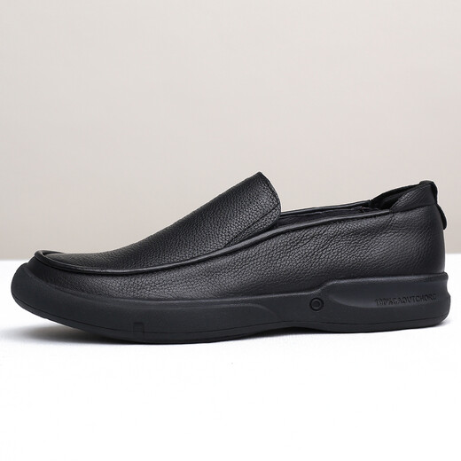 SDEP Autumn Top-Layer Cowide Business Casual Lederschuhe Weiche Leder Weiche Sohle große Größe kleiner Größe nicht rutschfestem Kear-resistenten Herrenschuhen 3891 Schwarzes Leder Innenfutter 39 (245 mm)