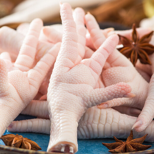 Liuhe single frozen chicken and chicken feet 1.6Jin Jin is equal to 0.5kg White feather chicken grilled chicken feet braised chicken feet barbecue sauce braised ingredients