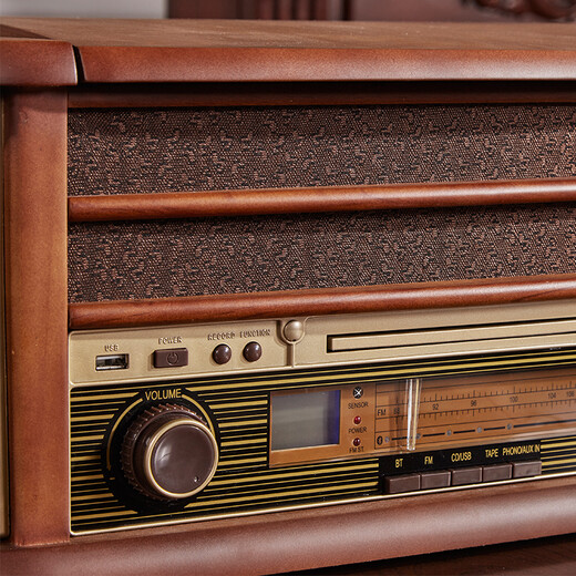 Famous actor 1411 vinyl record player retro record player Bluetooth gramophone LP Bluetooth audio vintage record player CD player Bluetooth version desktop