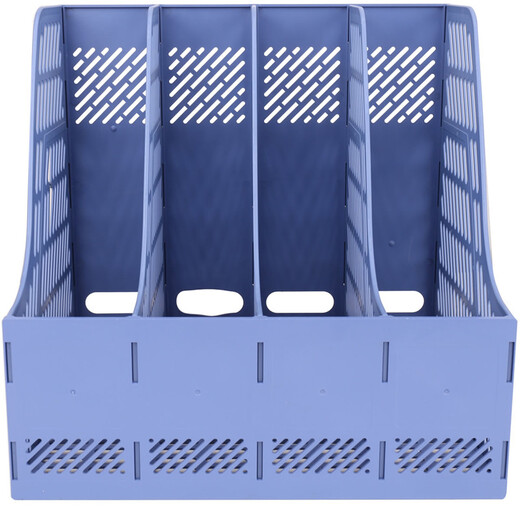 Deli-Vierspaltdatei Korb/Datei Frame Datei Rack Office Supplies Speicherbox 9848z Blau