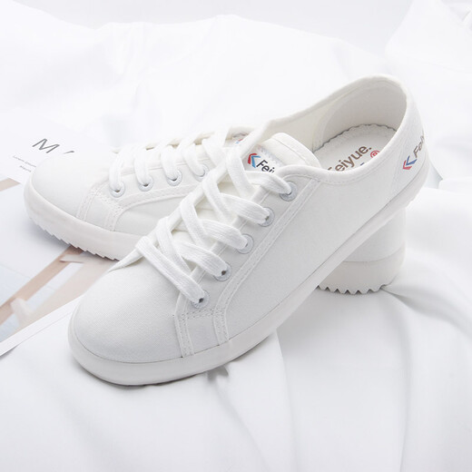 Feiyue/Dafu Feiyue couples canvas trendy low-top casual lace-up white shoes 510 white size 43
